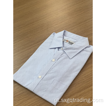 Camisa masculina 100% algodão jacquard manga longa